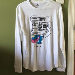 Hollister White Cotton Long Sleeve